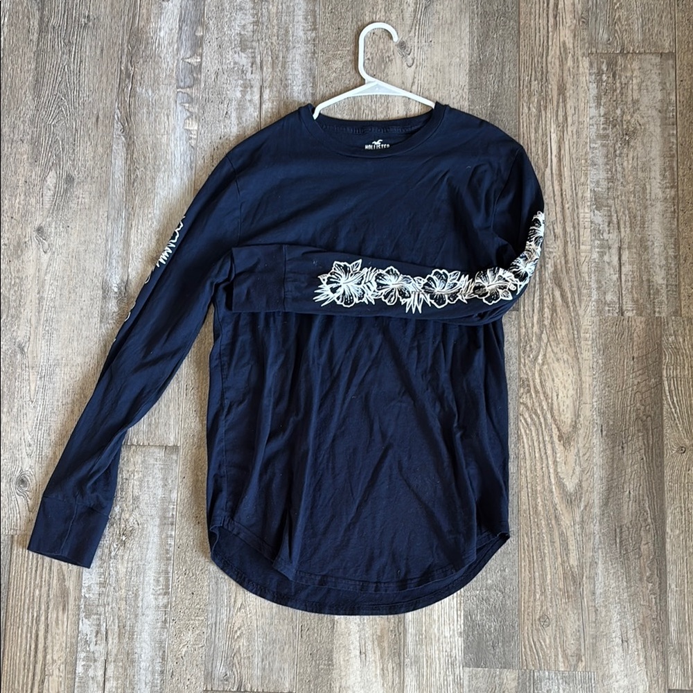Hollister Blue Graphic Long Sleeve Tee